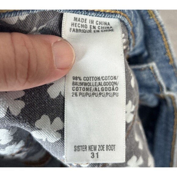 Lucky Brand Legend Jeans Women’s Size 12/31 Sister New Zoe Boot Selvedge Grunge - Picture 10 of 15